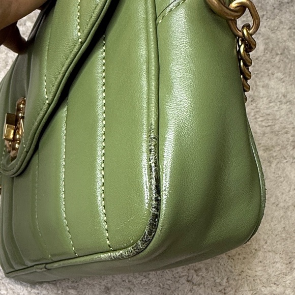 Tory Burch Olive Green Quilted Crossbody Bag - Picture 4 of 16